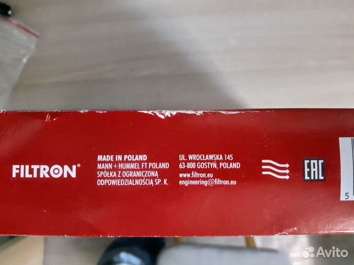 Фильтр воздушный filtron AP0517 Chevrolet Cruze