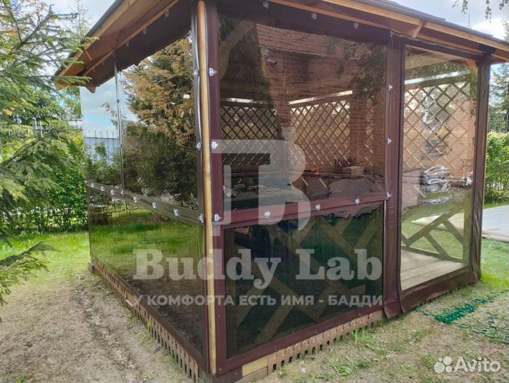 Мягкие окна на беседку