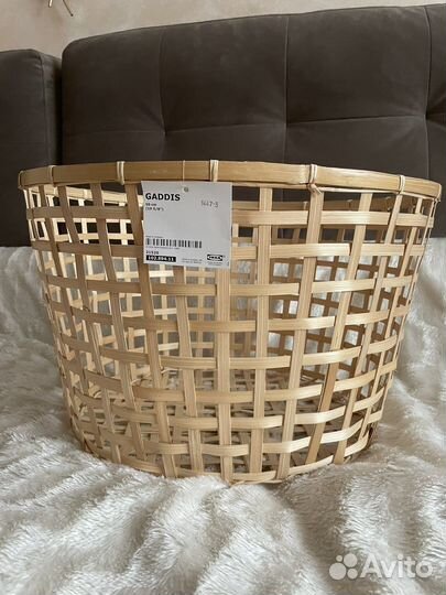 Большая плетеная корзина IKEA gaddis