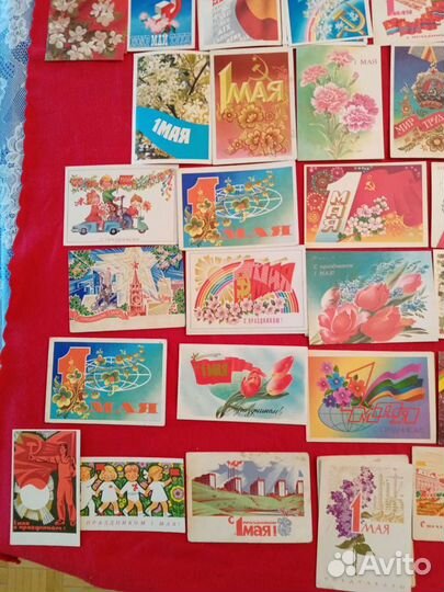 Открытки СССР 60,70,80,90-х гг к 1 Мая. Чистые