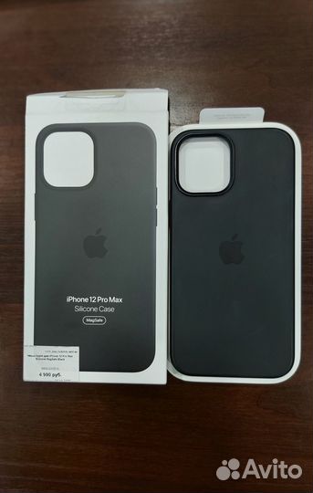 Чехол Silicone Case чёрный для iPhone 12 Pro Max