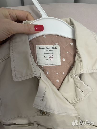 Плащ для девочки zara 98