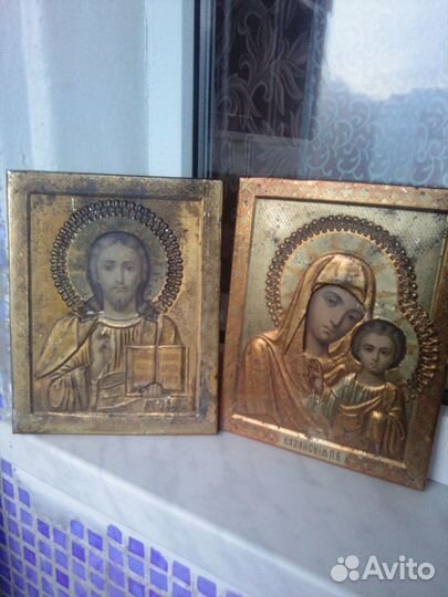 Старинные иконы Венчальная пара Г.В. и Б.М. Жако