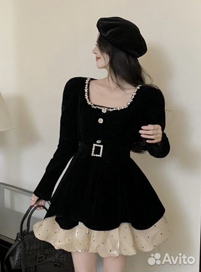 Платье праздничное вечернее бархатное