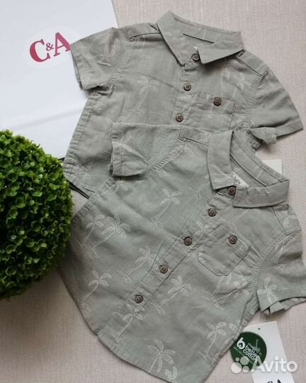 Рубашка лен на малыша