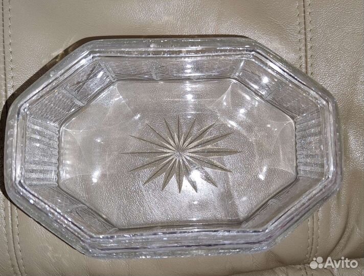 Винтажная антикварная матовая хрустальная шкатулка