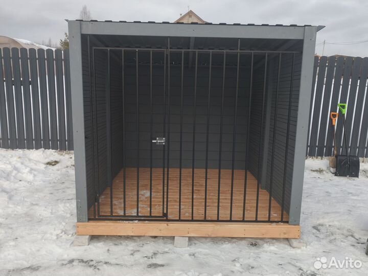 Вольер 2х2 м цвет серый