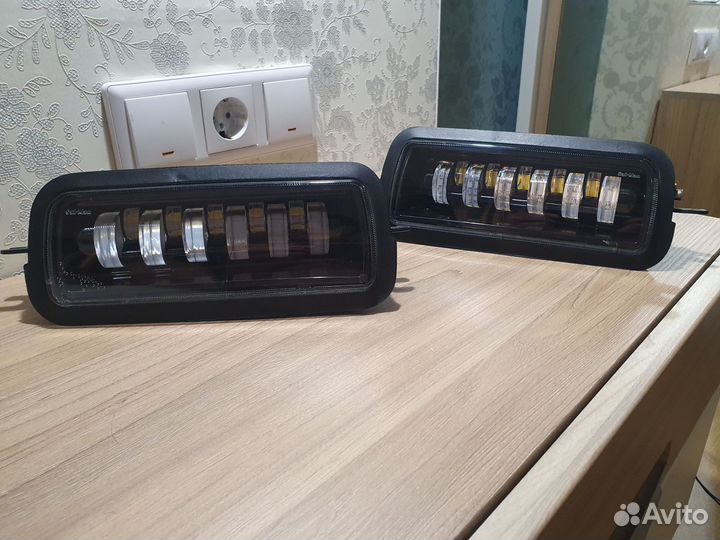 Надфарники Sal-man 11 диодов на Ниву