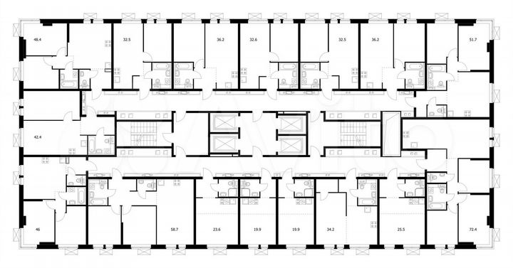 2-к. квартира, 51,7 м², 4/33 эт.