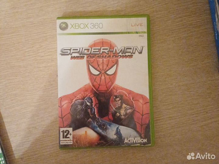 Диск для xbox 360 spider man web of shadow