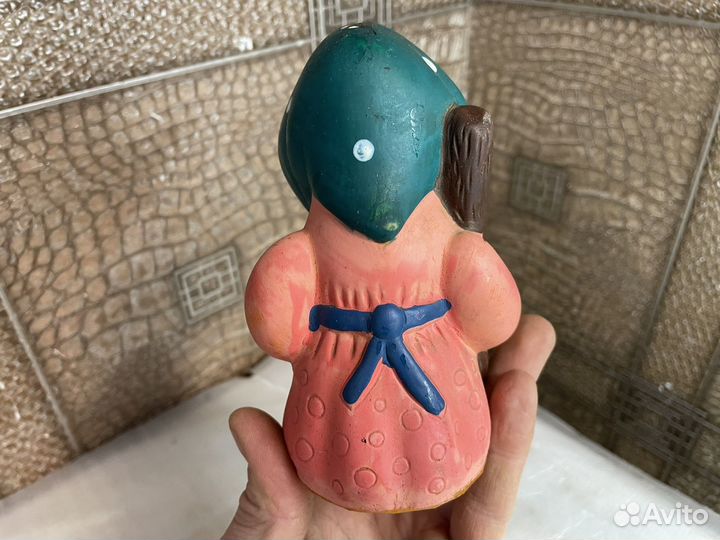 Баба Яга редкая игрушка СССР резиновая