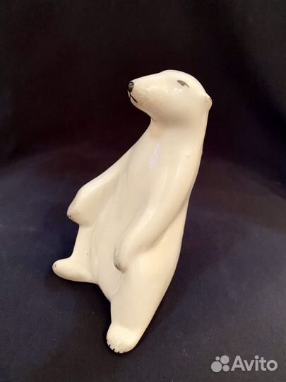 Белый медведь.Сысерть.1967 год.Фарфор
