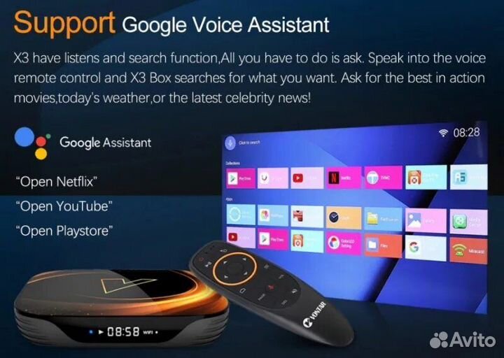 Android tv box Vontar x3 4/32 новый