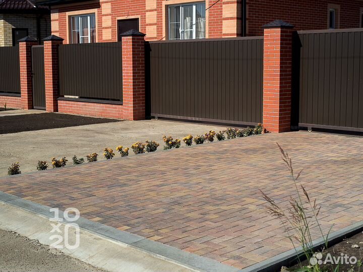 Тротуарная плитка, брусчатка, бордюры под ключ