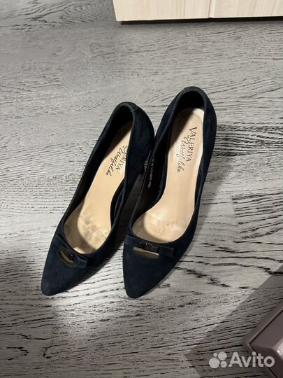 Роскошные туфли из натуральной кожи велюровые