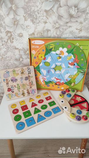 Деревянные развивающие игрушки для малышей