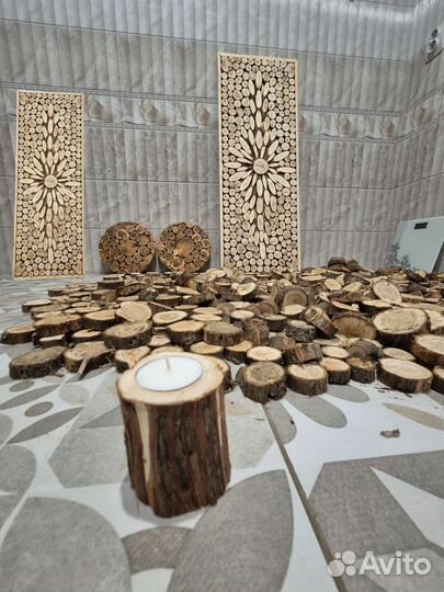 Панно из можжевельника