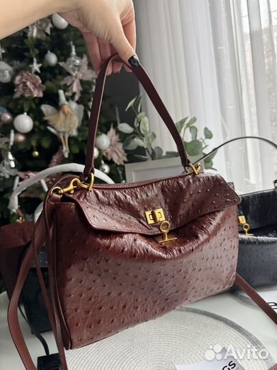 Сумка Balenciaga Rodeo страус натуральная кожа