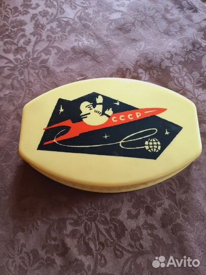 Шкатулка карболит космос ракета космонавт СССР