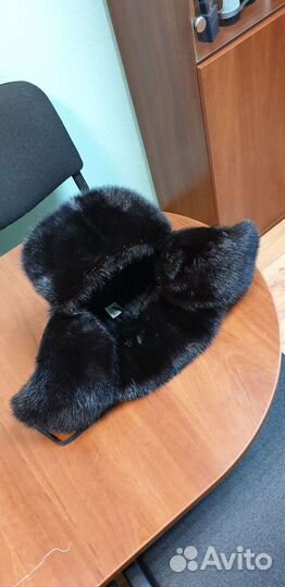 Норковая шапка ушанка мужская