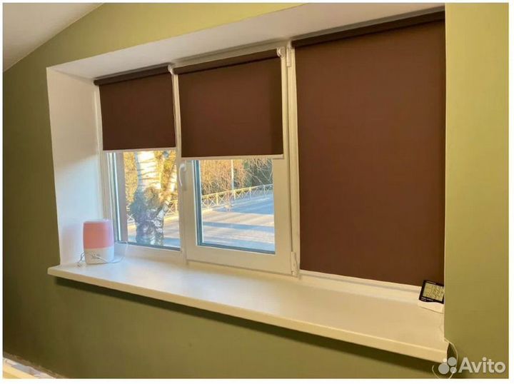 Рулонные шторы однотонные