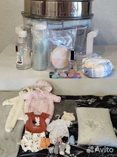 Набор для реборнинга,краски,аэрогриль,одежда и тд