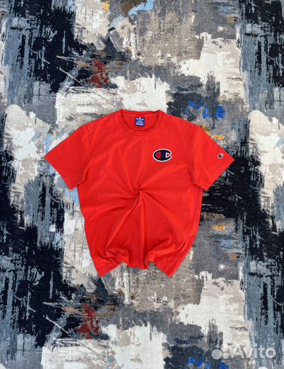 Футболка мужская champion L 52-50 большой логотип