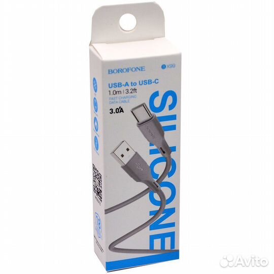 Кабель usb type c силиконовый