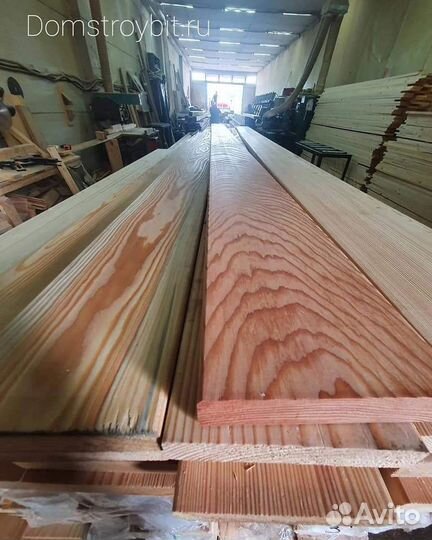 Палубная доска (глаткая)(вилвет)из лиственницы 25