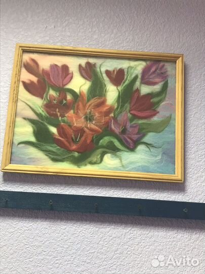 Картина из шерсти