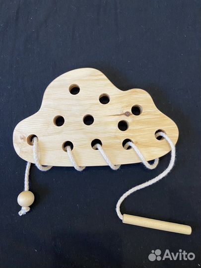 Деревянная шнуровка мантессори