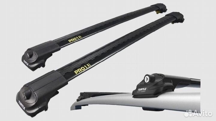Багажник на рейлинги turtle AIR-1 Black 122sm