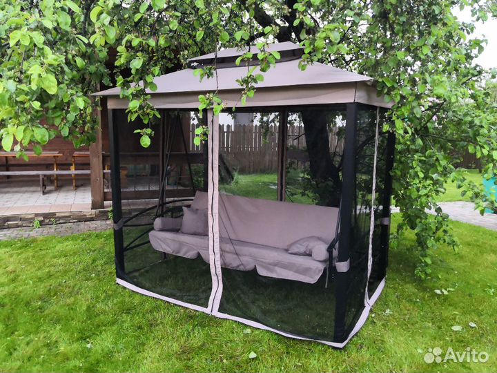 Новые садовые качели беседка Ливерпуль