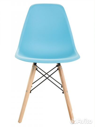 Стул в стиле eames DSW, голубой, 2 шт