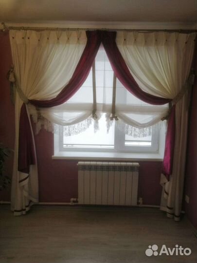 Римская штора с портьерой