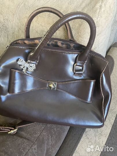 Сумка натуральная кожа бежевая