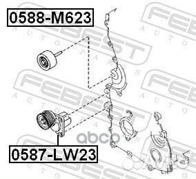 Ролик ремня приводного mazda 3/6/CX-7 1.8-2.5 02