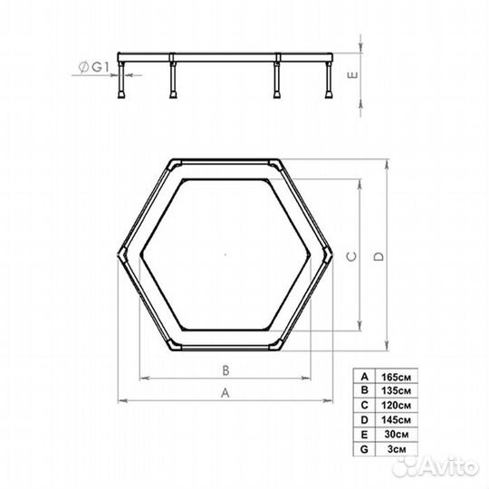 Батут 160 см детский домашний тренировочный красны