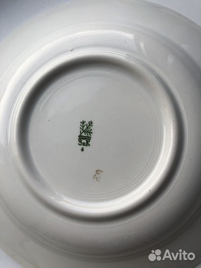 Тарелки глубокие, 1960е зик Конаково, номерные