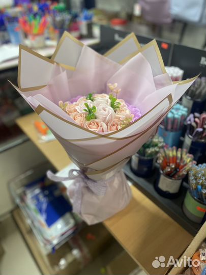 Букет из мыльных роз