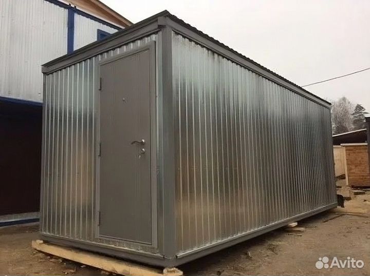 Прорабская бытовка бк-16, размер 6х2,45м - (пвх)