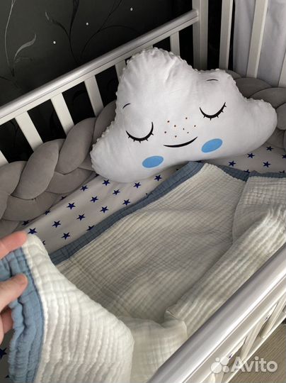 Муслиновое детское одеяло покрывало полотенце