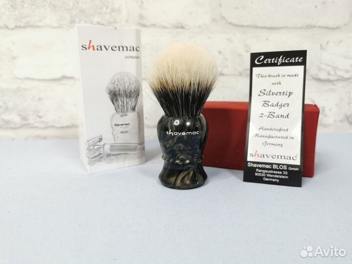 Помазок Shavemac ML3 Silvertip 2-Band