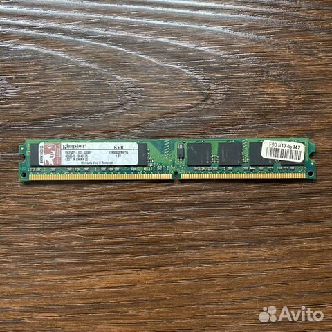 Оперативная память DDR2 1GB Kingston kvr800d2n6/1G