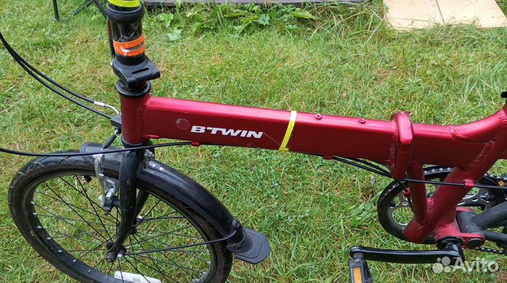 Складной велосипед btwin красный