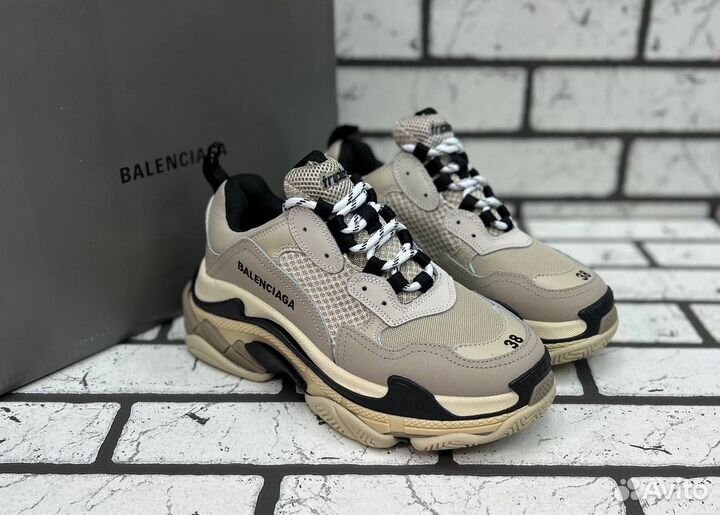 Кроссовки Balenciaga Triple-S Beige (36-40)