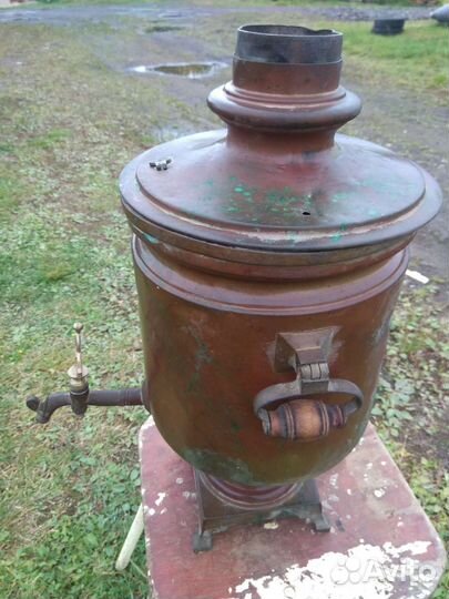 Самовар на дровах медный