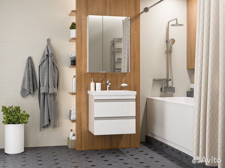 Тумба с раковиной Misty Ингрид П-Инг-01060-011П2Я