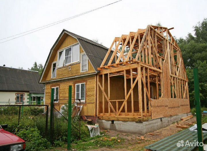 Ремонт и строительство домов. Бригада строителей