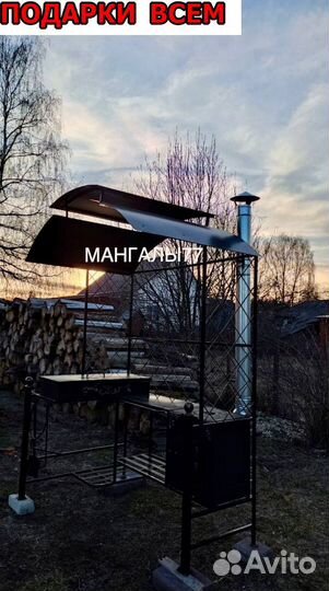 Кованные мангалы с крышей